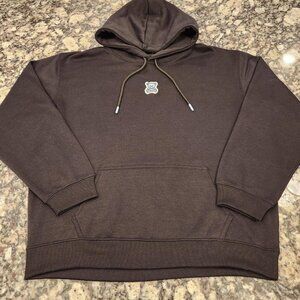 Viore La Vie Women Pullover Hooded Sweatshirt Size M Oversized Black Embroidered